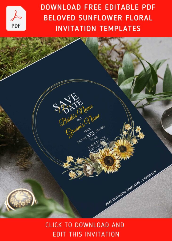 Invitation Template of (Free Editable PDF) Beloved Sunflower Birthday Invitation Templates 3