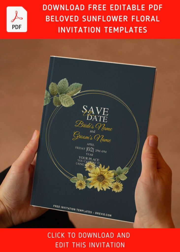 Invitation Template of (Free Editable PDF) Beloved Sunflower Birthday Invitation Templates 5