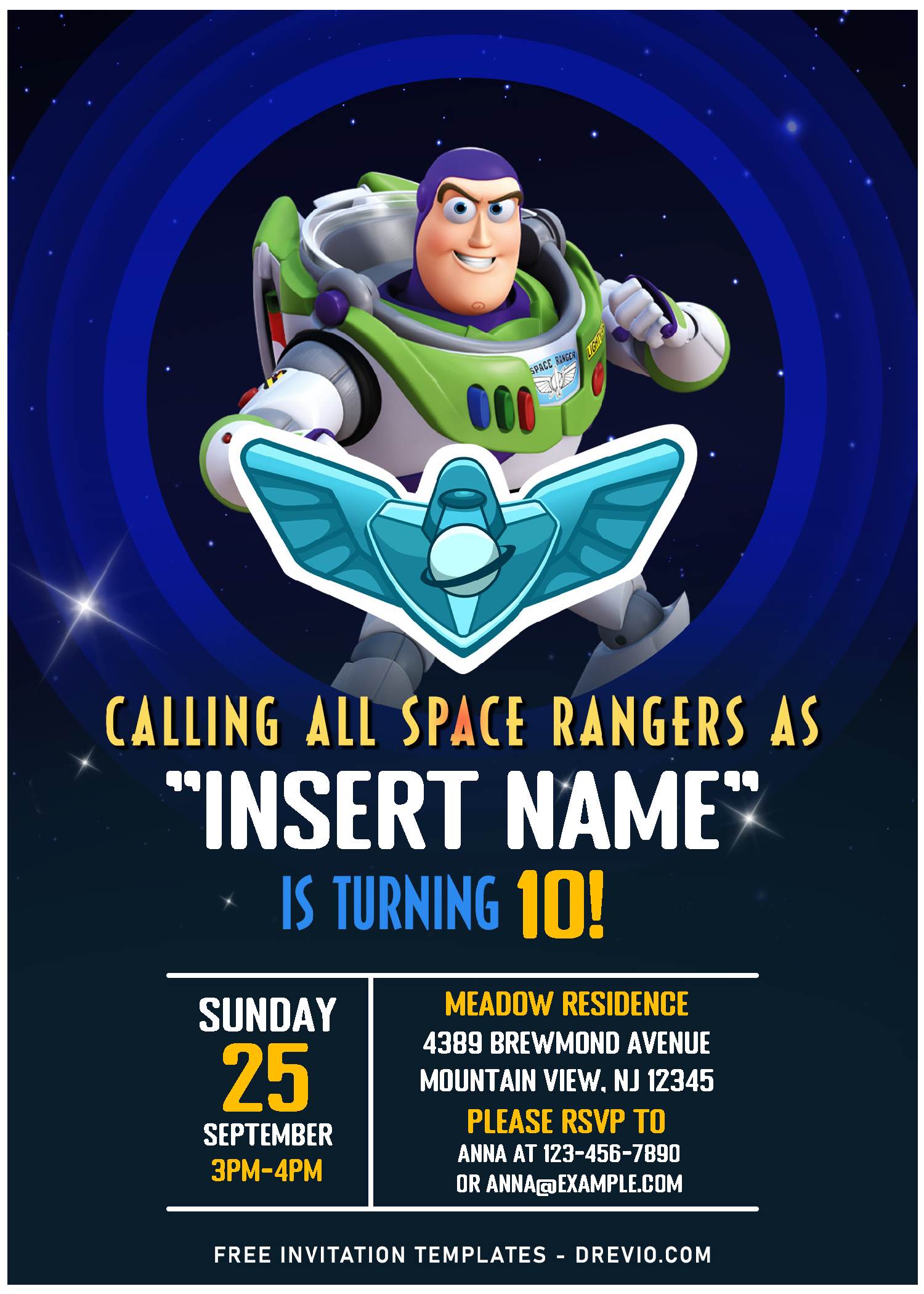 Buzz Lightyear Invitations Free Printable Printable Templates