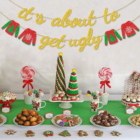 Ugly Sweater Christmas Party Dessert Table (Credit: Walmart)