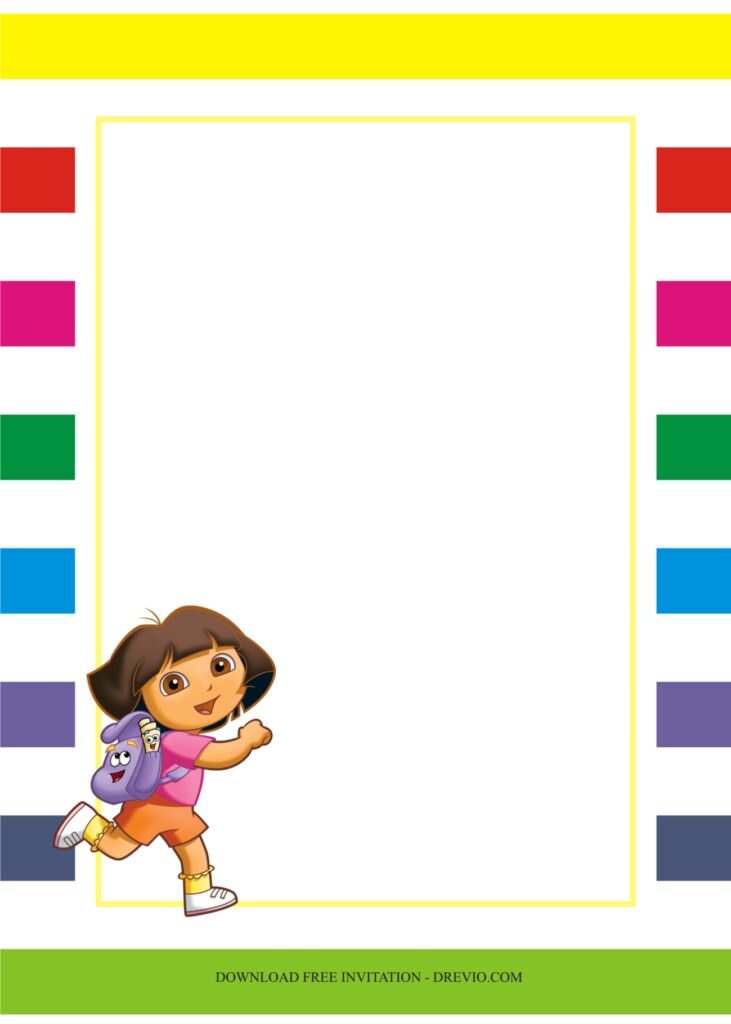 Invitation Template of Party Ideas: Throwing a Dora Theme Birthday For Girls 1