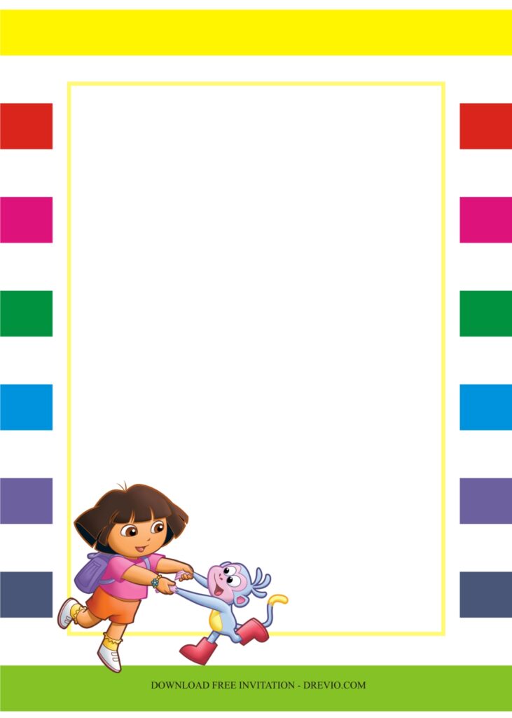 Invitation Template of Party Ideas: Throwing a Dora Theme Birthday For Girls 10