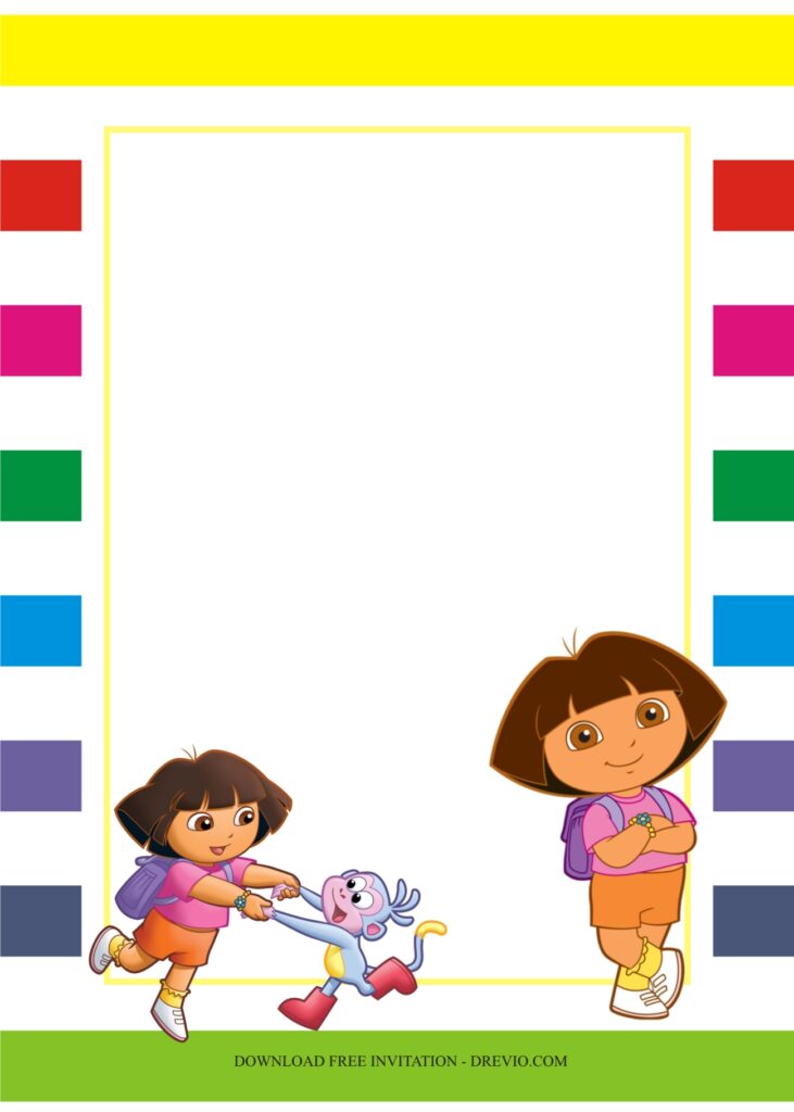 Invitation Template of Party Ideas: Throwing a Dora Theme Birthday For Girls 11