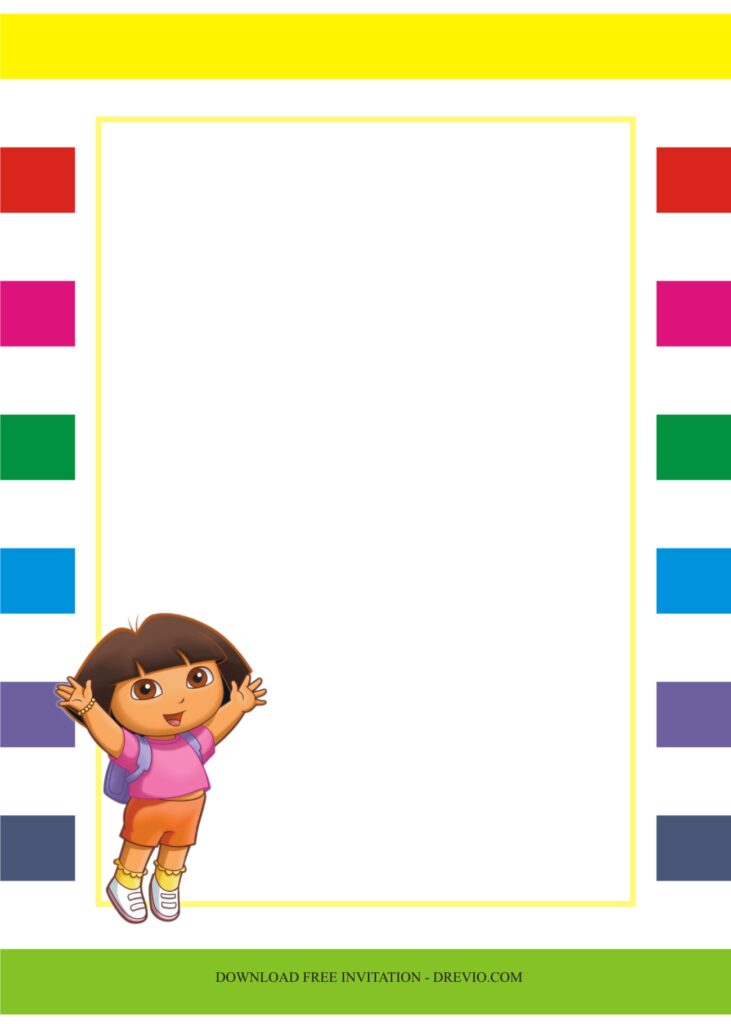 Invitation Template of Party Ideas: Throwing a Dora Theme Birthday For Girls 2