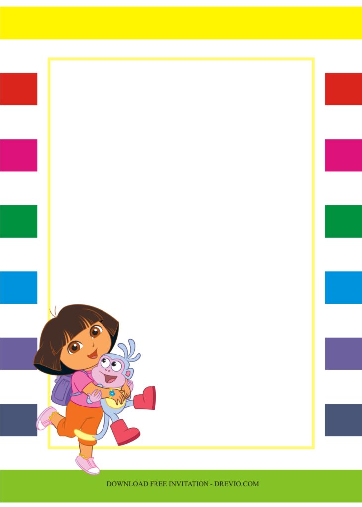 Invitation Template of Party Ideas: Throwing a Dora Theme Birthday For Girls 5