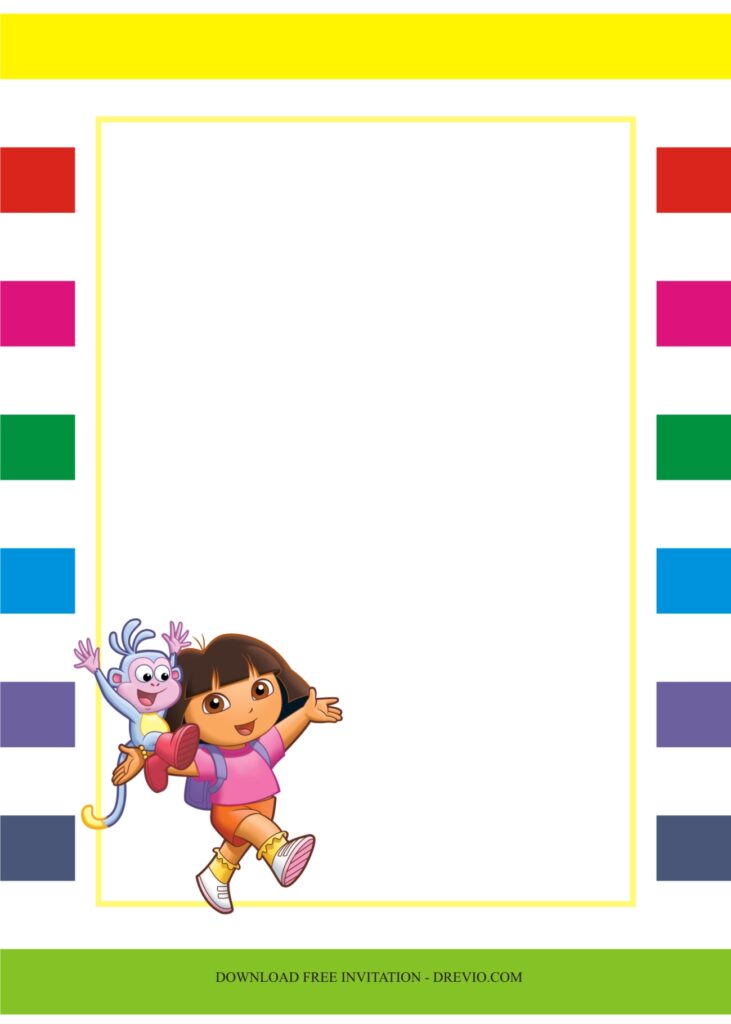 Invitation Template of Party Ideas: Throwing a Dora Theme Birthday For Girls 7