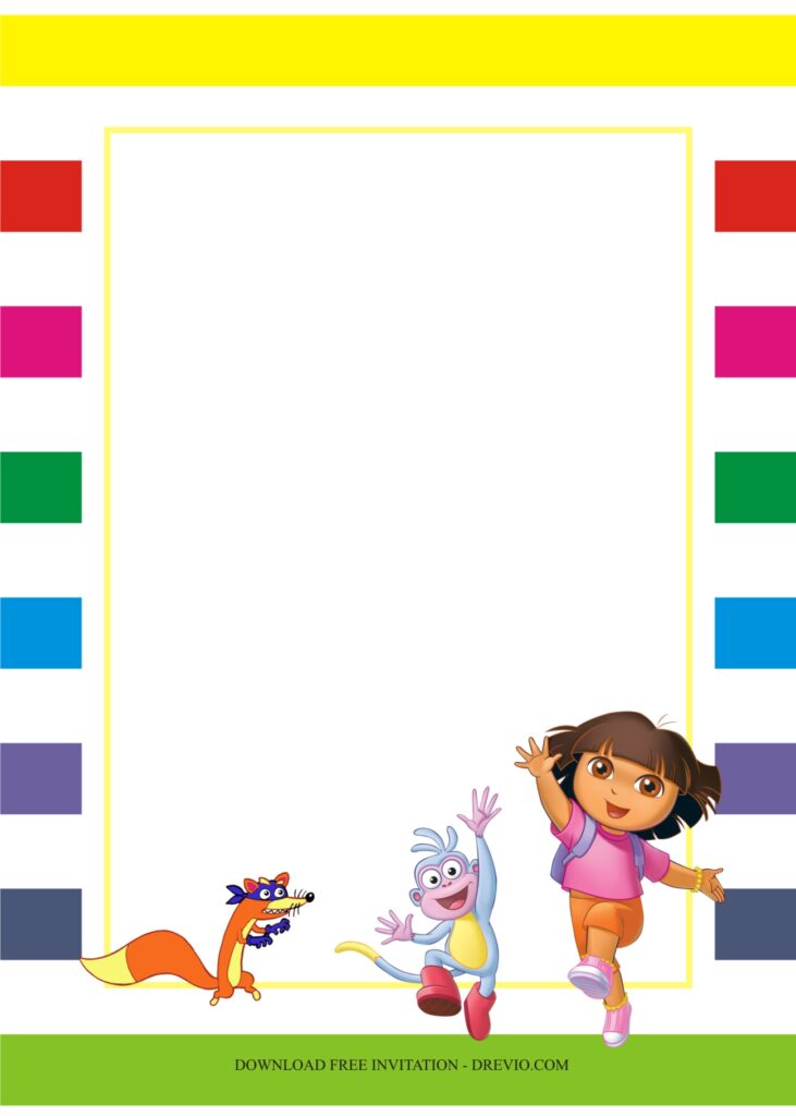 Invitation Template of Party Ideas: Throwing a Dora Theme Birthday For Girls 9