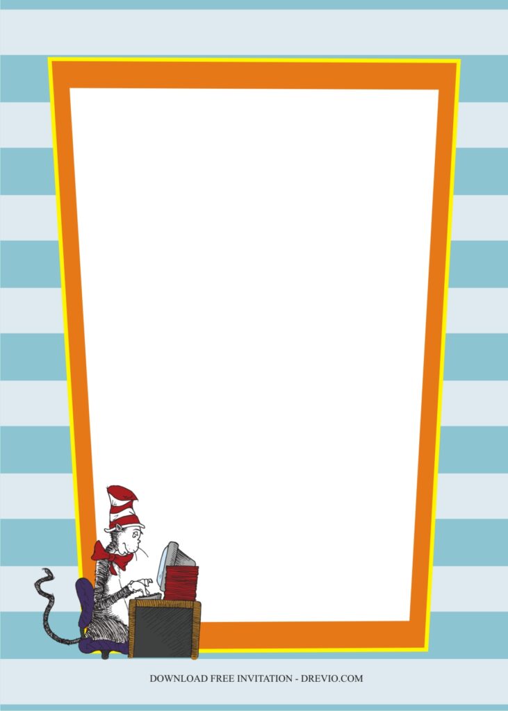 Invitation Template of Dr Seuss Themed Birthday Party Ideas & Free Invitations 11