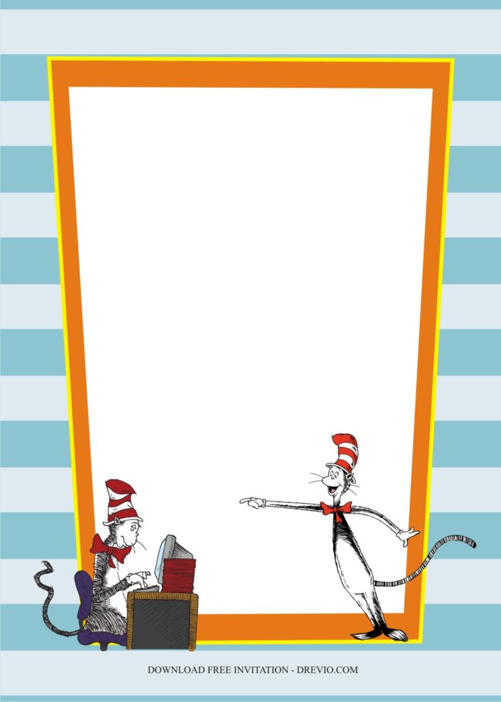 Invitation Template of Dr Seuss Themed Birthday Party Ideas & Free Invitations 12