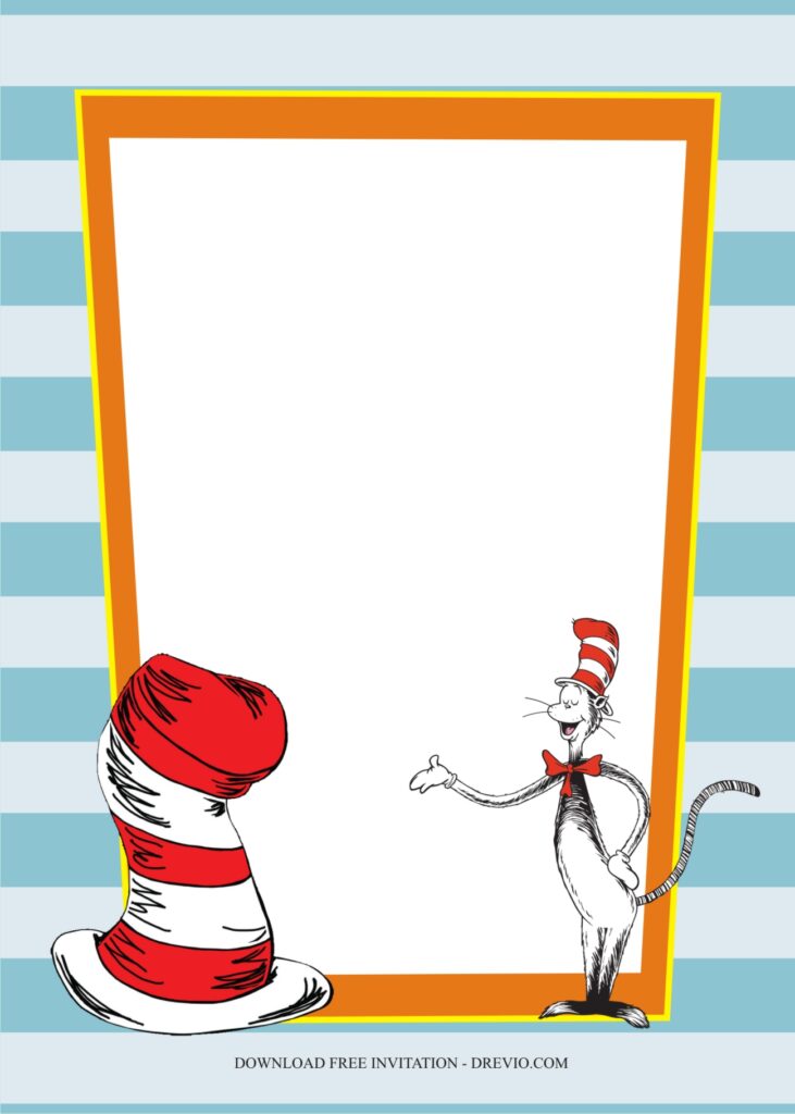 Invitation Template of Dr Seuss Themed Birthday Party Ideas & Free Invitations 2