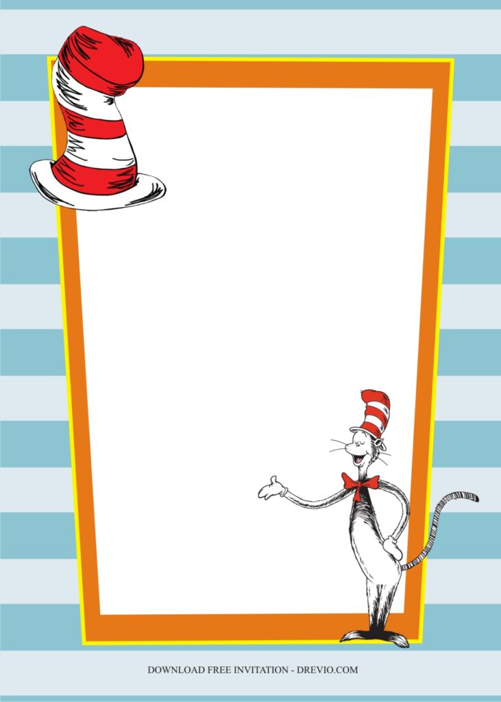 Invitation Template of Dr Seuss Themed Birthday Party Ideas & Free Invitations 3