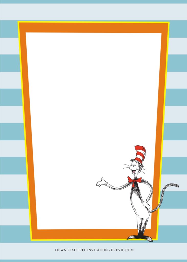 Invitation Template of Dr Seuss Themed Birthday Party Ideas & Free Invitations 4