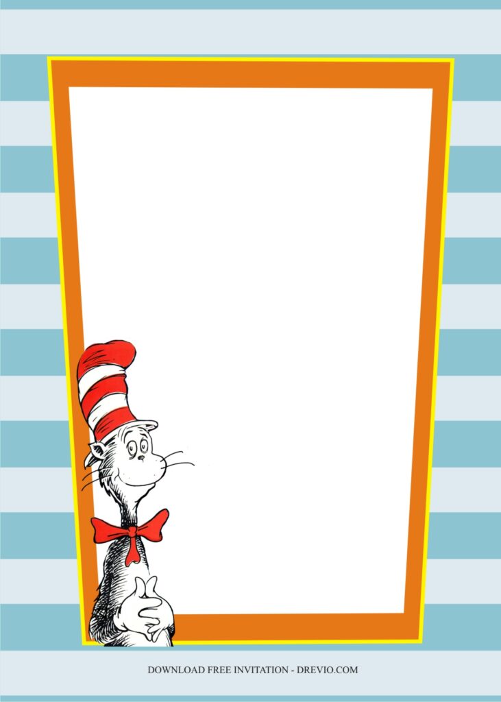 Invitation Template of Dr Seuss Themed Birthday Party Ideas & Free Invitations 5