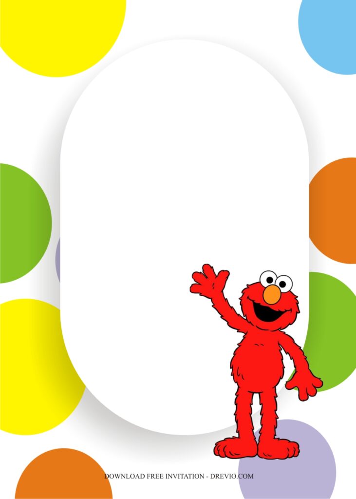 Invitation Template of Easy DIY Elmo Birthday Party Ideas & Invitations 1