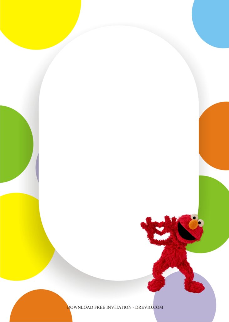 Invitation Template of Easy DIY Elmo Birthday Party Ideas & Invitations 2