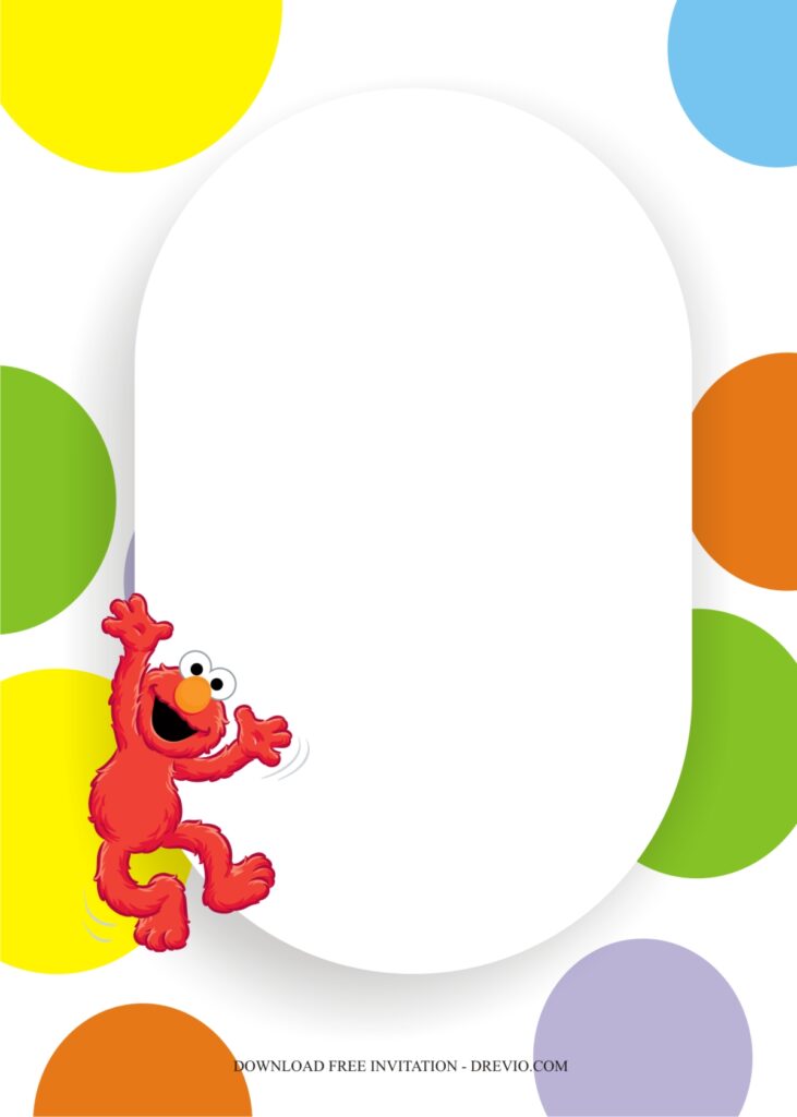 Invitation Template of Easy DIY Elmo Birthday Party Ideas & Invitations 3