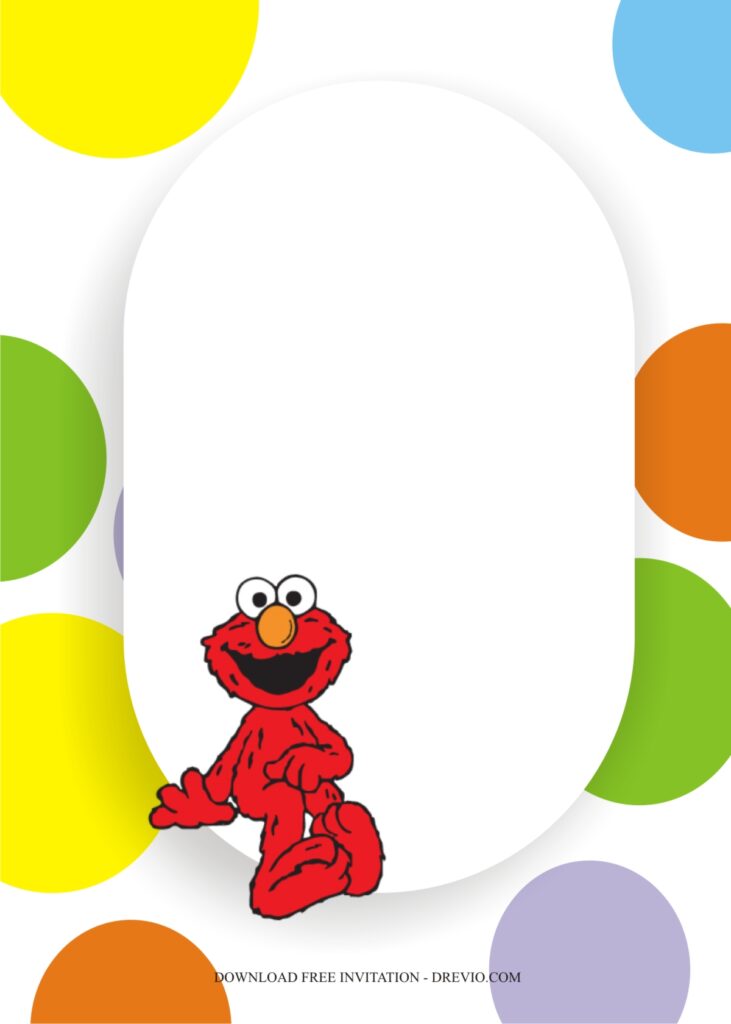 Invitation Template of Easy DIY Elmo Birthday Party Ideas & Invitations 8