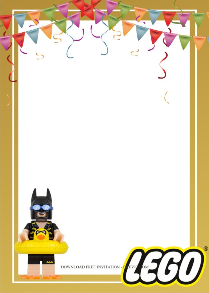 Invitation Template of LEGO Themed Birthday Party Ideas For Kids  1