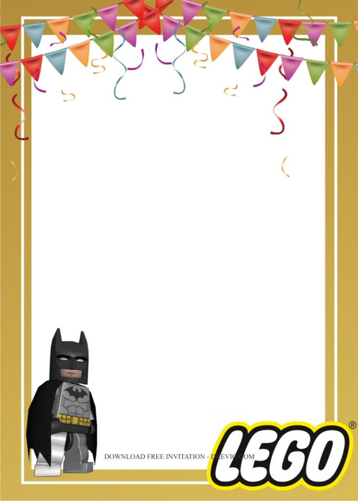 Invitation Template of LEGO Themed Birthday Party Ideas For Kids  2