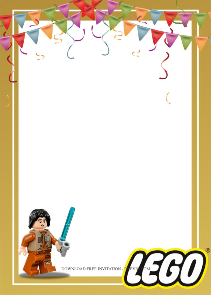 Invitation Template of LEGO Themed Birthday Party Ideas For Kids  4