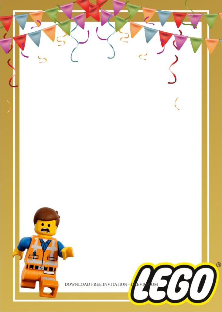 Invitation Template of LEGO Themed Birthday Party Ideas For Kids  5