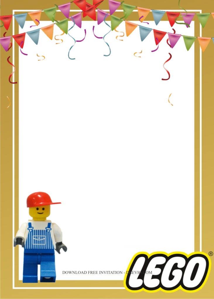 Invitation Template of 101 Guide to Lego themed Birthday Party Ideas  9