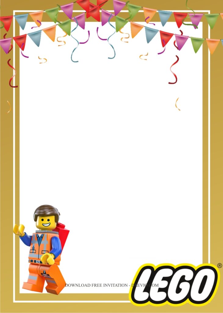 Invitation Template of LEGO Themed Birthday Party Ideas For Kids  8