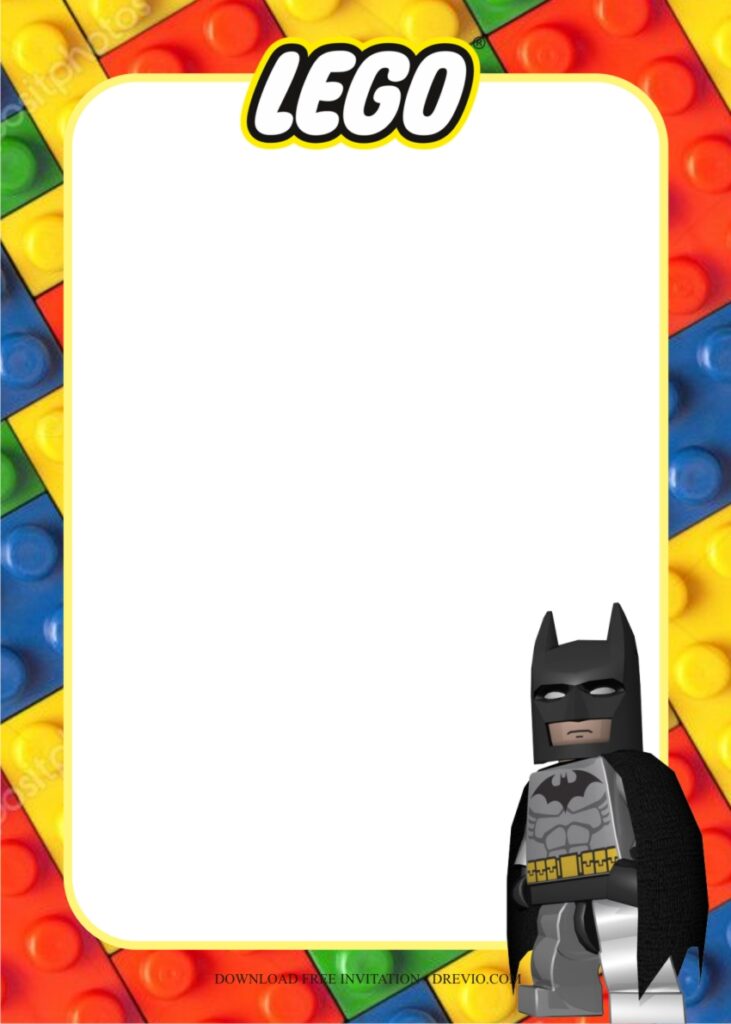 Invitation Template of Easy Peasy Lego Themed Birthday Party Ideas  1