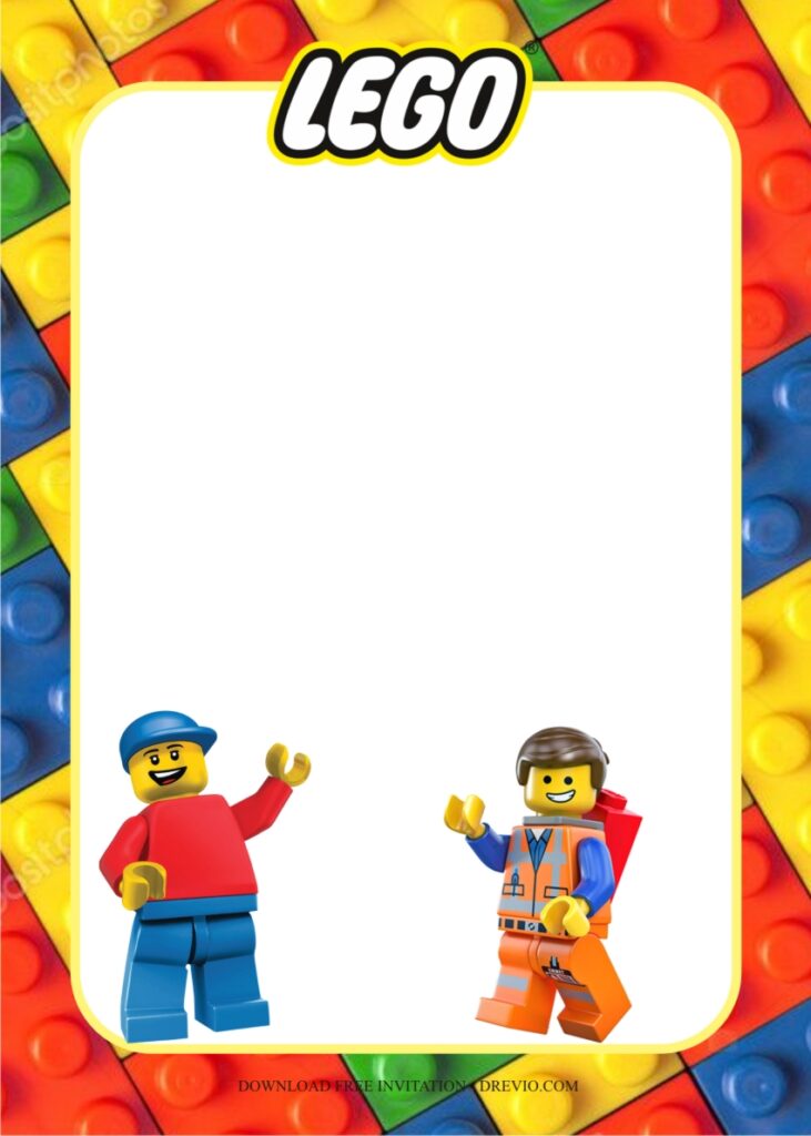 Invitation Template of 101 Guide to Lego themed Birthday Party Ideas  7