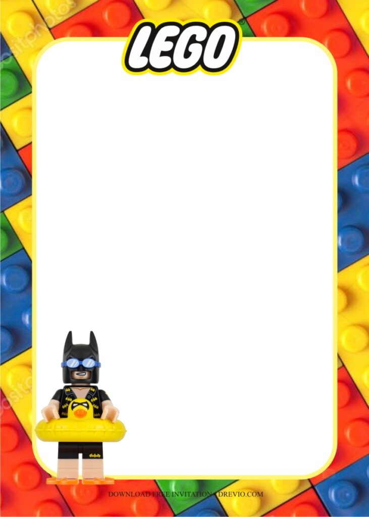 Invitation Template of Easy Peasy Lego Themed Birthday Party Ideas  3