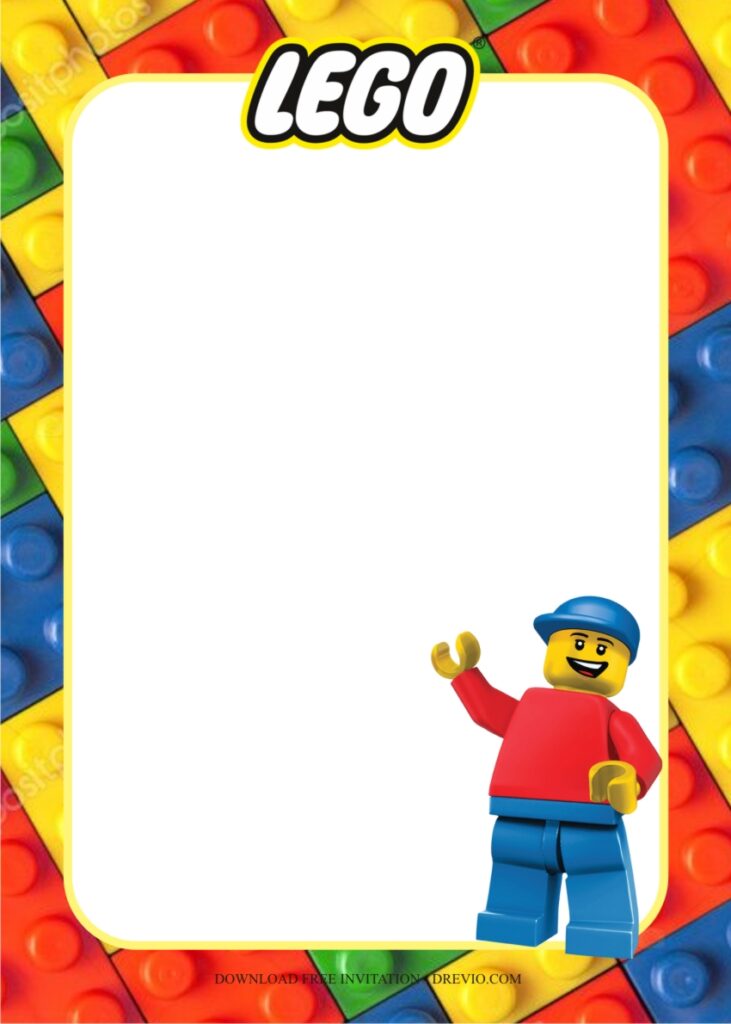 Invitation Template of Easy Peasy Lego Themed Birthday Party Ideas  4