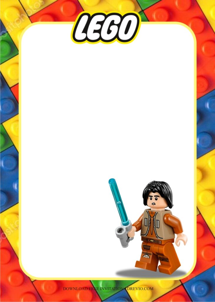 Invitation Template of Easy Peasy Lego Themed Birthday Party Ideas  5