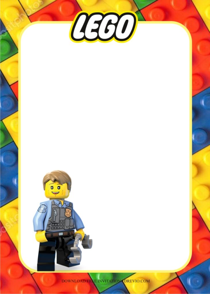 Invitation Template of Easy Peasy Lego Themed Birthday Party Ideas  9