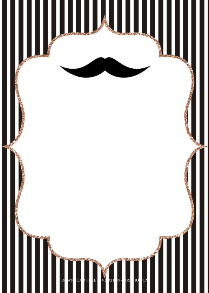 Invitation Template of Funny Little Man Mustache-themed Birthday Party Ideas 1