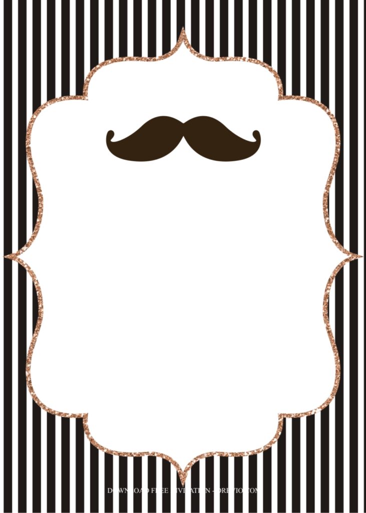 Invitation Template of Funny Little Man Mustache-themed Birthday Party Ideas 7