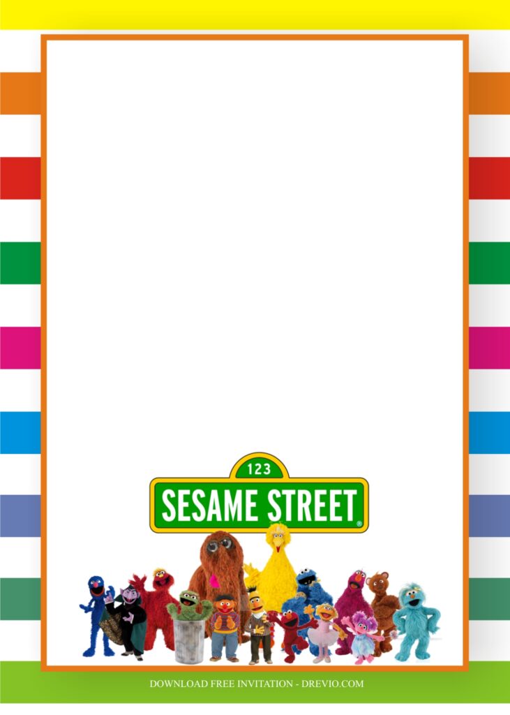 Invitation Template of Fun Sesame Street Birthday Party Ideas For Boys 6