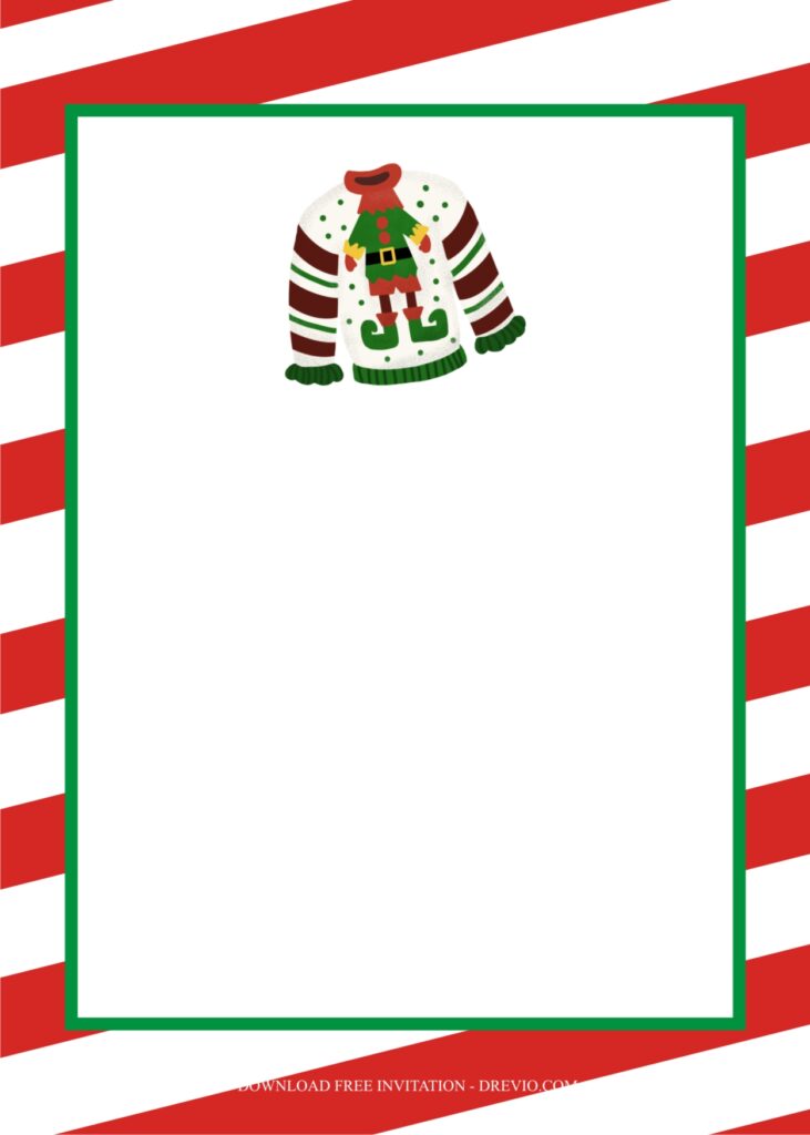 Invitation Template of Host the Perfect Ugly Christmas Sweater Party Ideas 4