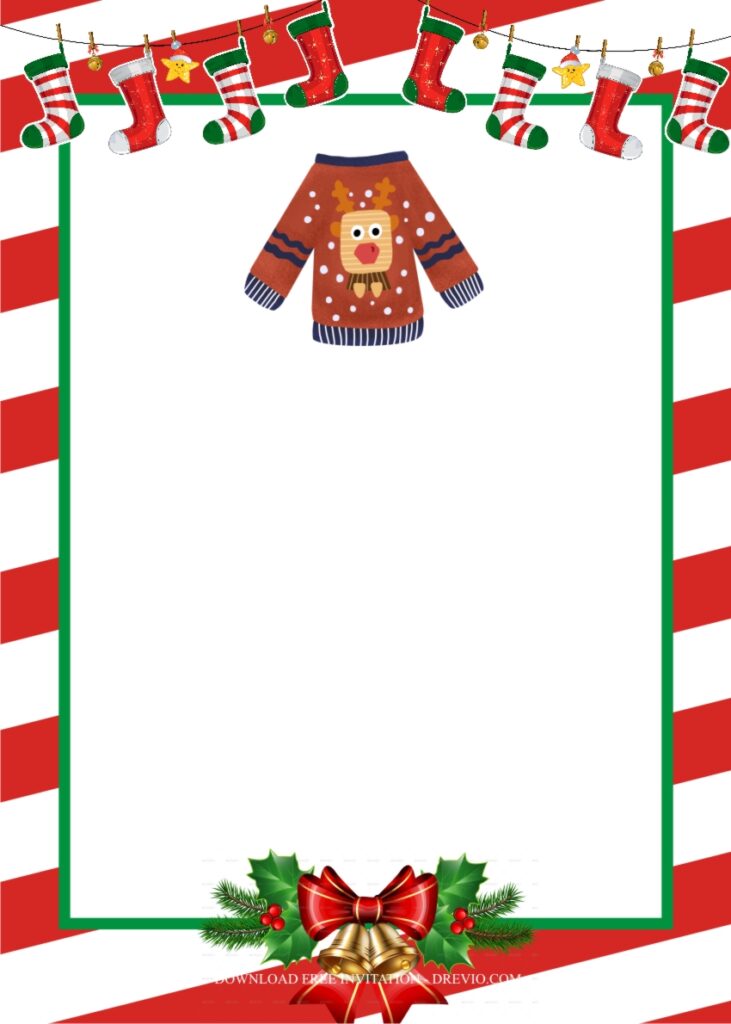 Invitation Template of Host the Perfect Ugly Christmas Sweater Party Ideas 8