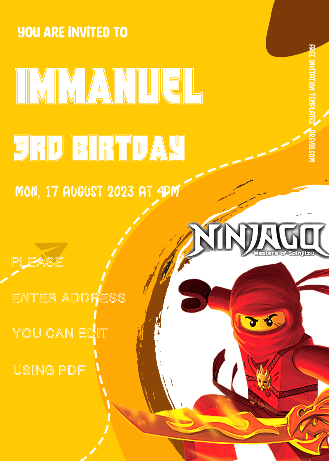 free-editable-pdf-lego-ninjago-birthday-invitation-templates