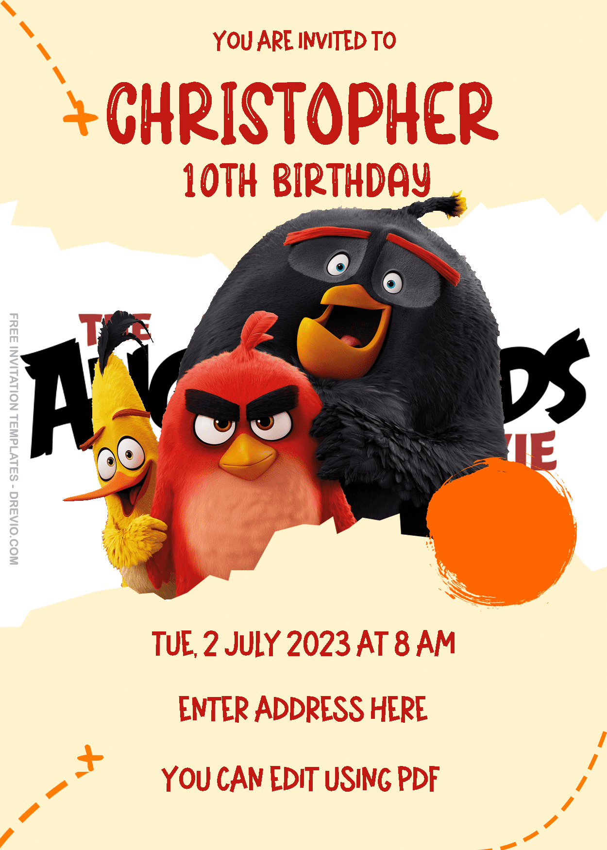 Angry Birds Birthday Invitation Templates Two