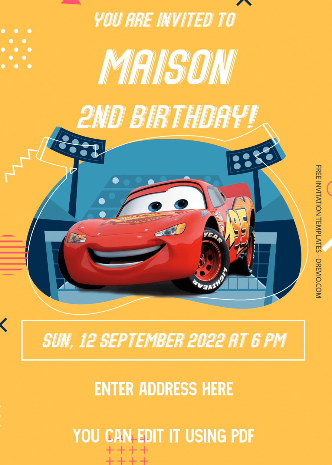 birthday invitations photoshop templates cars downlad