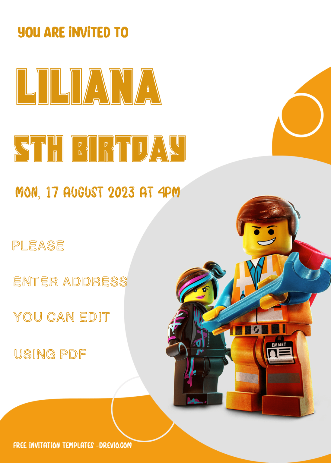 ( Free Editable PDF ) Lego Movie Birthday Invitation Templates ...