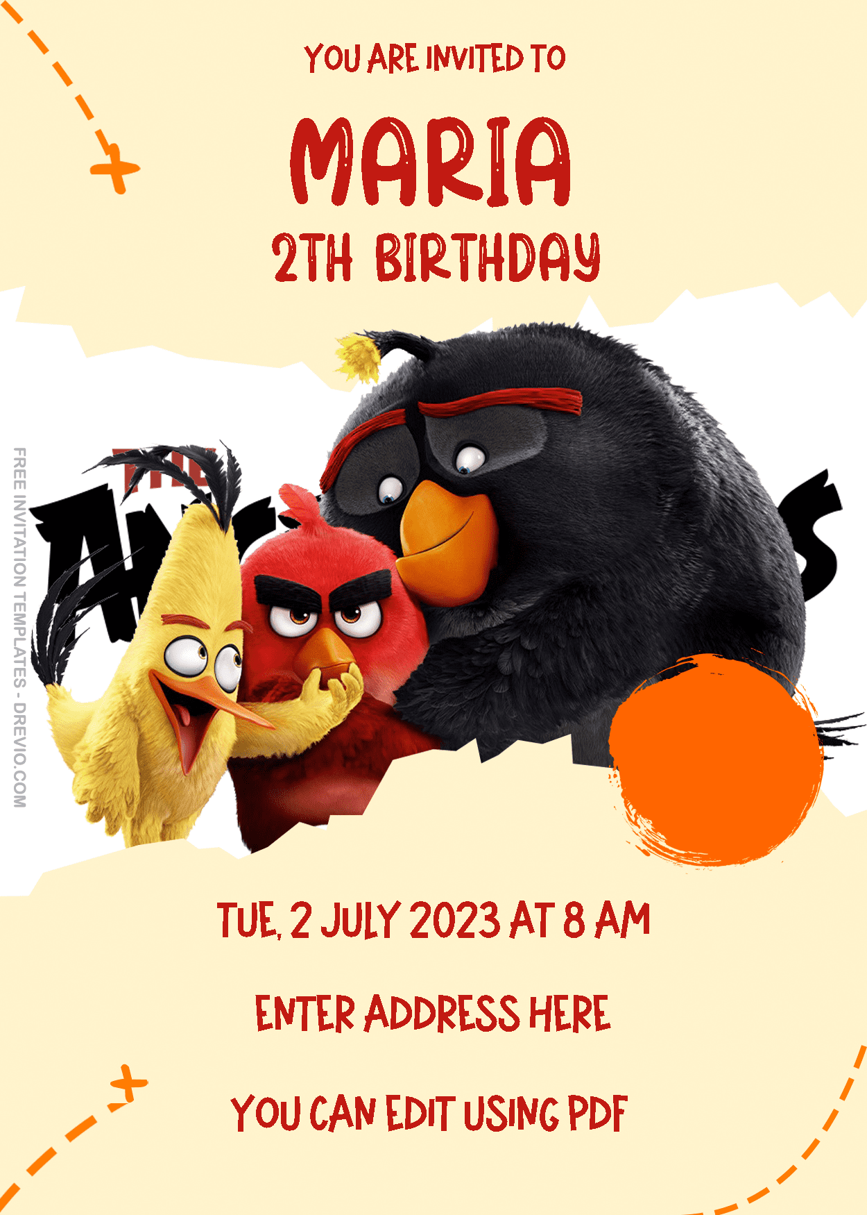 Angry Birds Birthday Invitation Templates Three