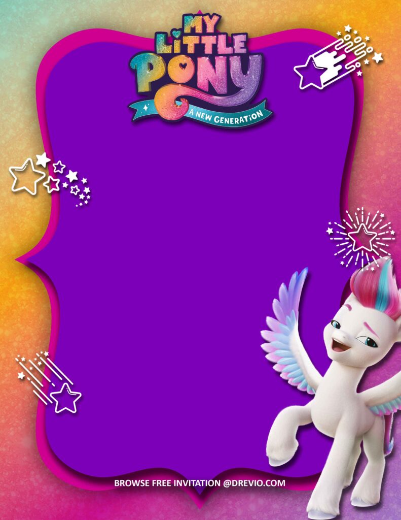 Invitation Template of My Little Pony Themed Birthday Party Ideas For Girls 1