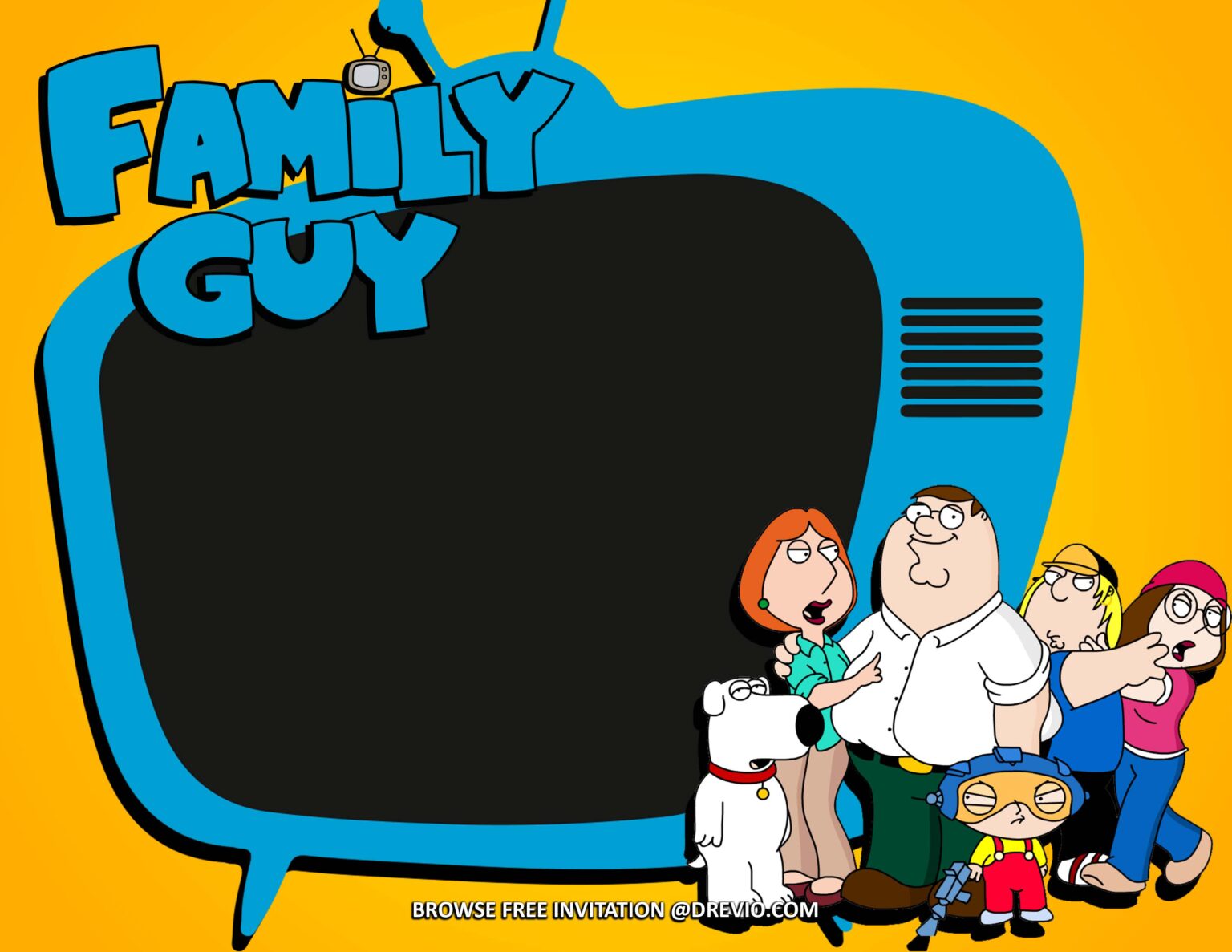 (FREE Invitations) Family Guy Birthday Invitations + Party Ideas ...