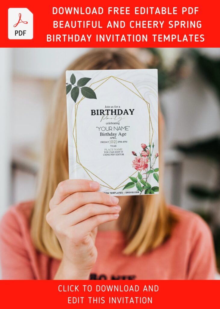 Invitation Template of (Free Editable PDF) Beautiful And Cheery Spring Birthday Invitation Templates 10