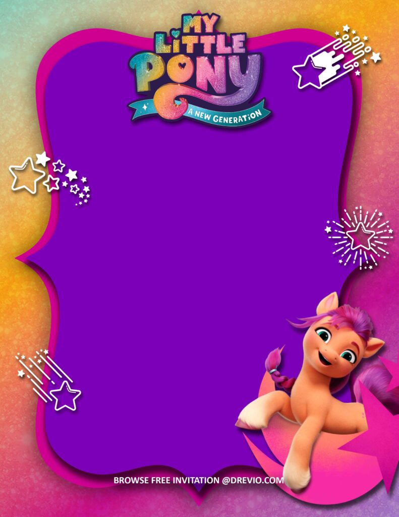 Invitation Template of My Little Pony Themed Birthday Party Ideas For Girls 2