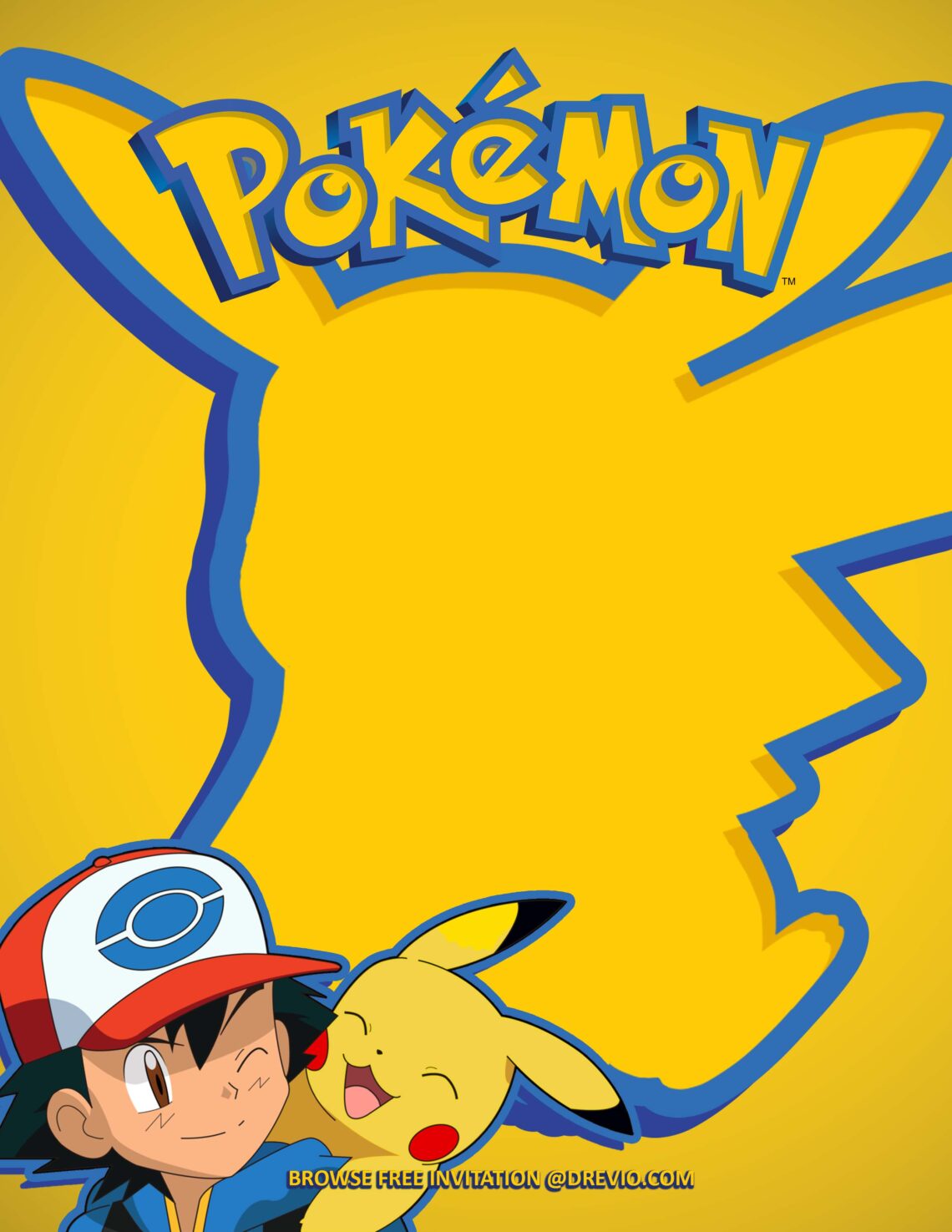 (free Invitations) Pokémon Birthday Invitations + Party Ideas - Drevio 