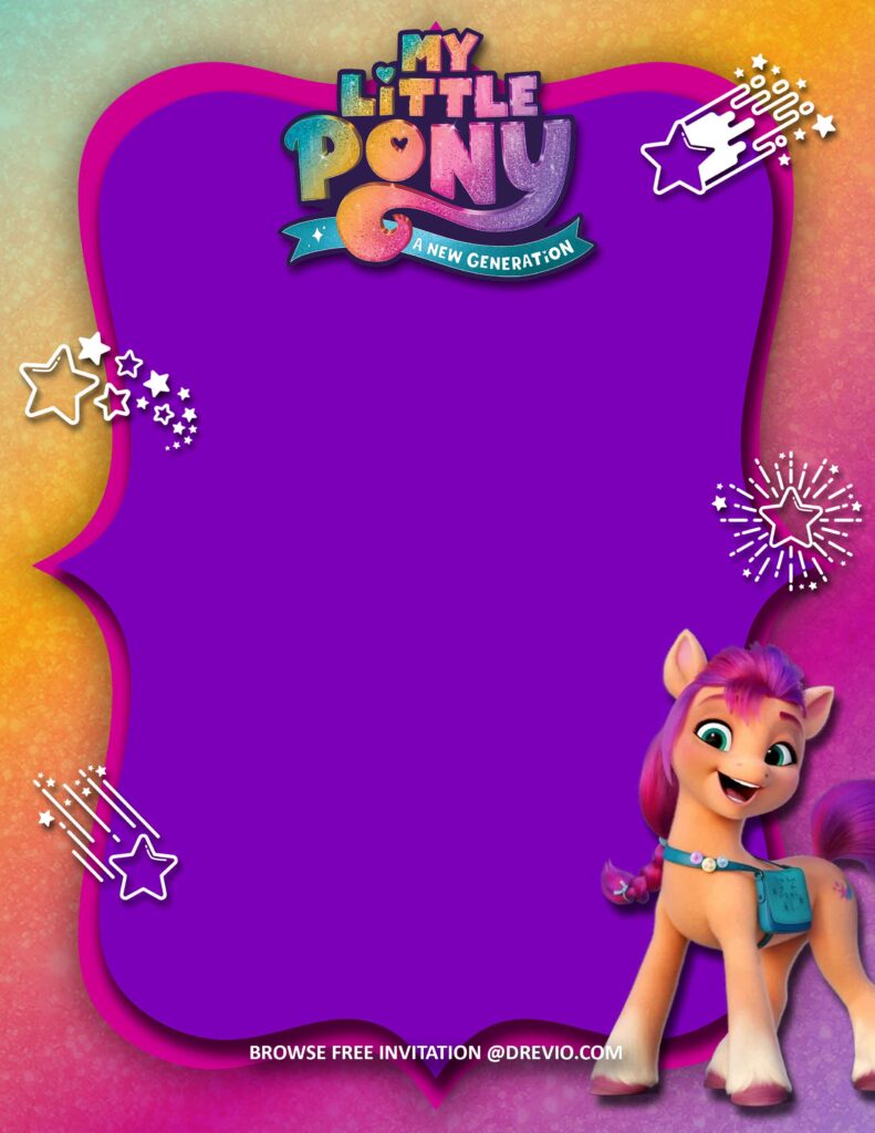 Invitation Template of My Little Pony Themed Birthday Party Ideas For Girls 3