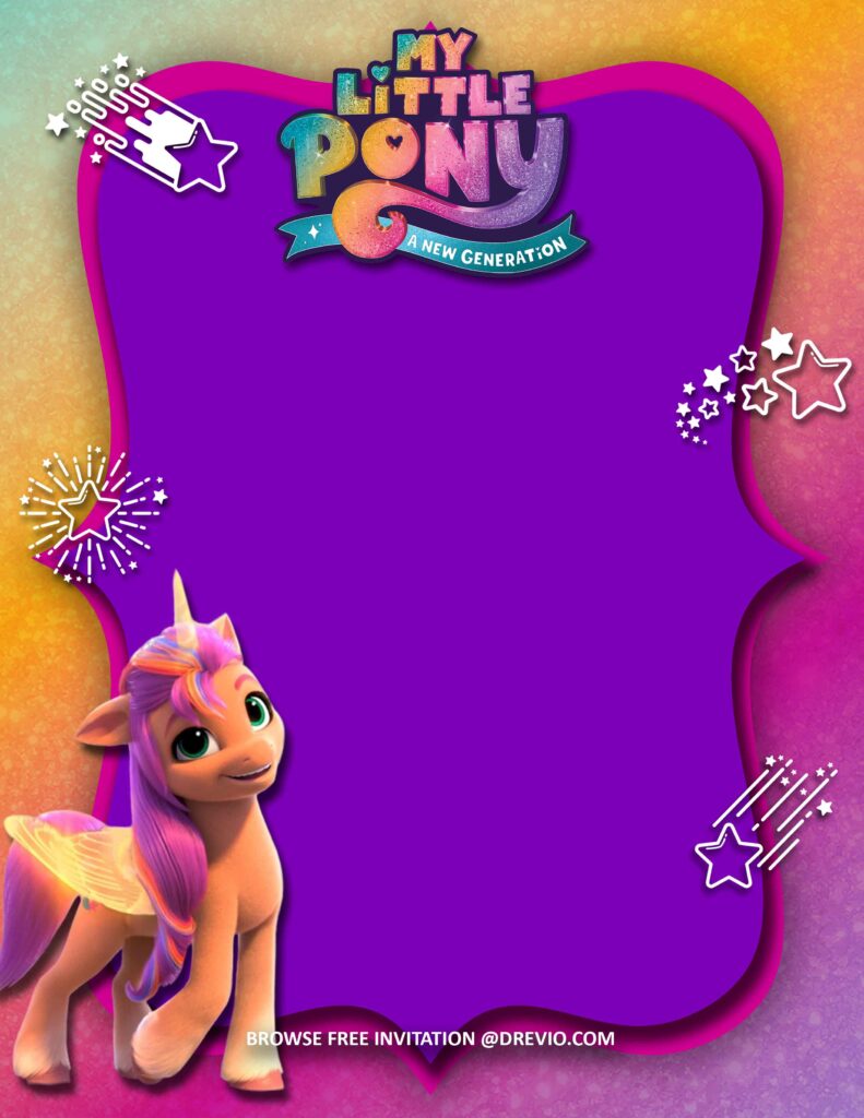 Invitation Template of My Little Pony Themed Birthday Party Ideas For Girls 4